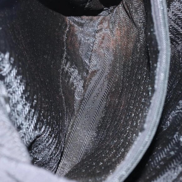 PRADA Hand Bag Nylon Black Silver Auth ka079 - Picture 10 of 16